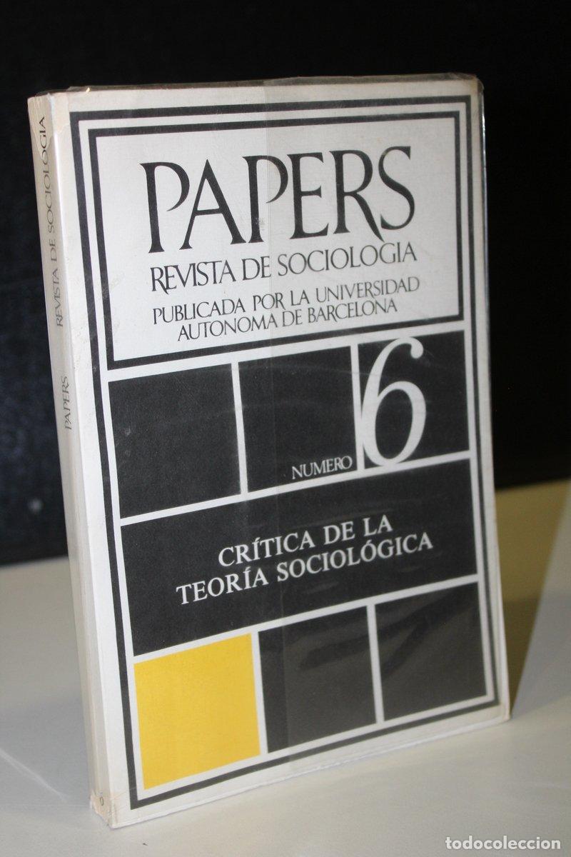 books: Papers. Trabajos de Sociolog&iacute;a. Publicados por la Universidad Aut&oacute;noma de Barcelona. N&uacute;mero 6. - Vv.