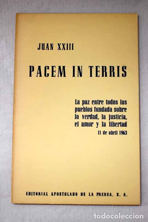 Libros: Pacem in terris: La paz entre todos los pueblos fundada sobre la verdad, la justicia