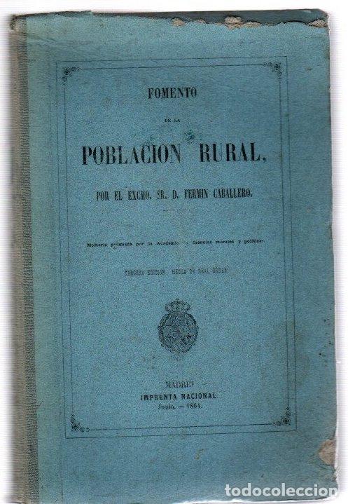 Libros: Fomento de la poblaci&oacute;n rural - Caballero, Ferm&iacute;n - Foto 1