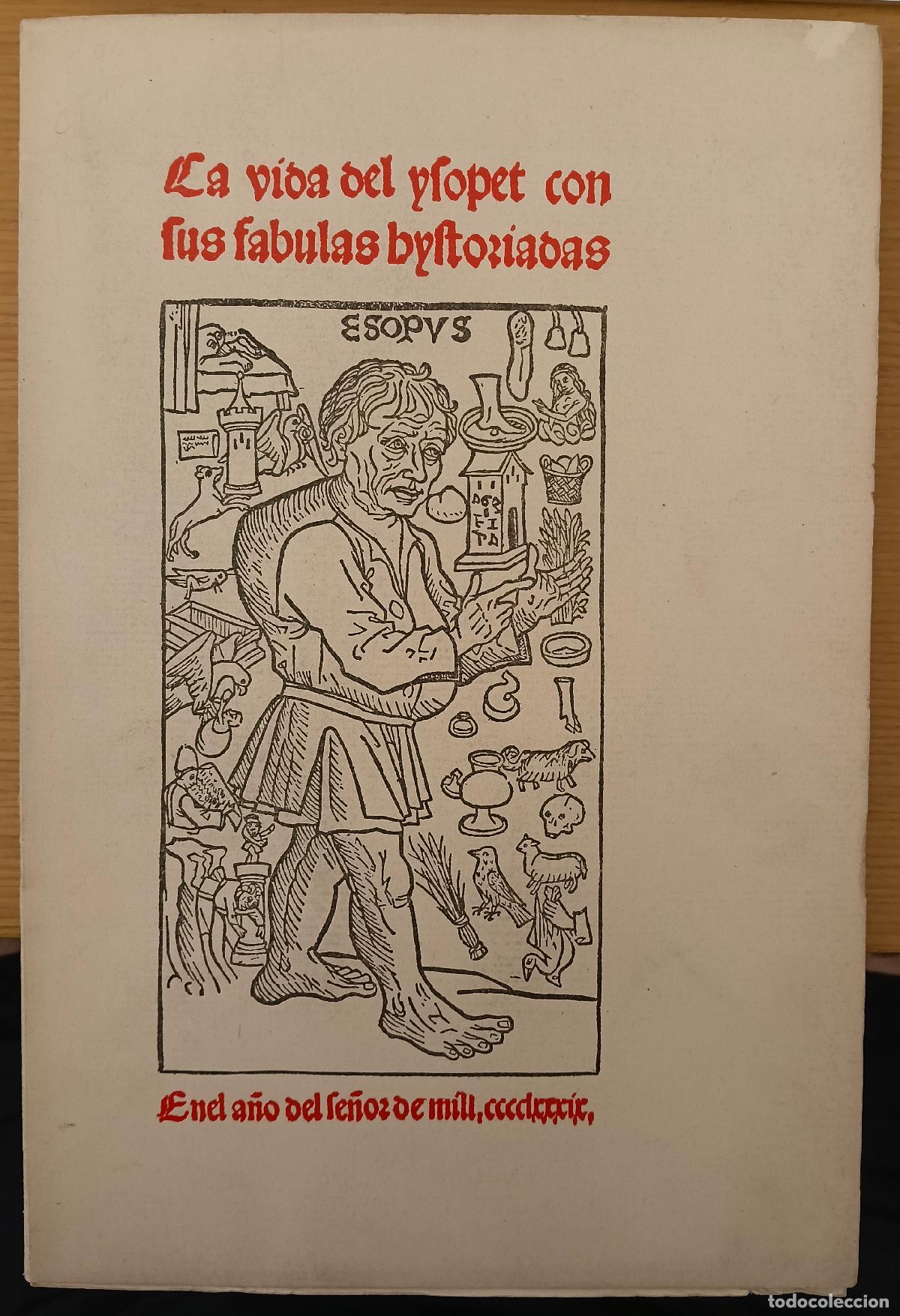 B&uuml;cher: F&aacute;bulas de Esopo. Reproducci&oacute;n en facsimile de la primera edici&oacute;n de 1489 - NO CONSTA AUTOR