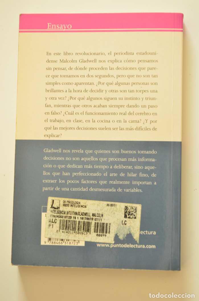 Libros: Inteligencia intuitiva - GLADWELL, Malcolm - Foto 6