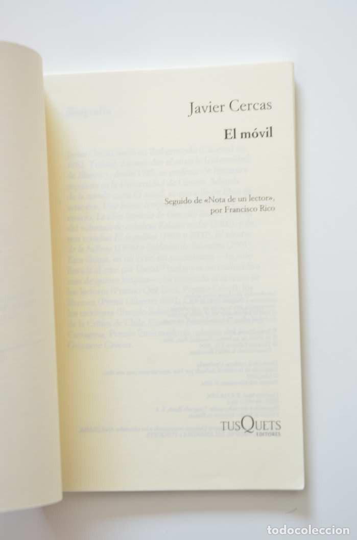 Libros: El m&oacute;vil - CERCAS, Javier - Foto 2