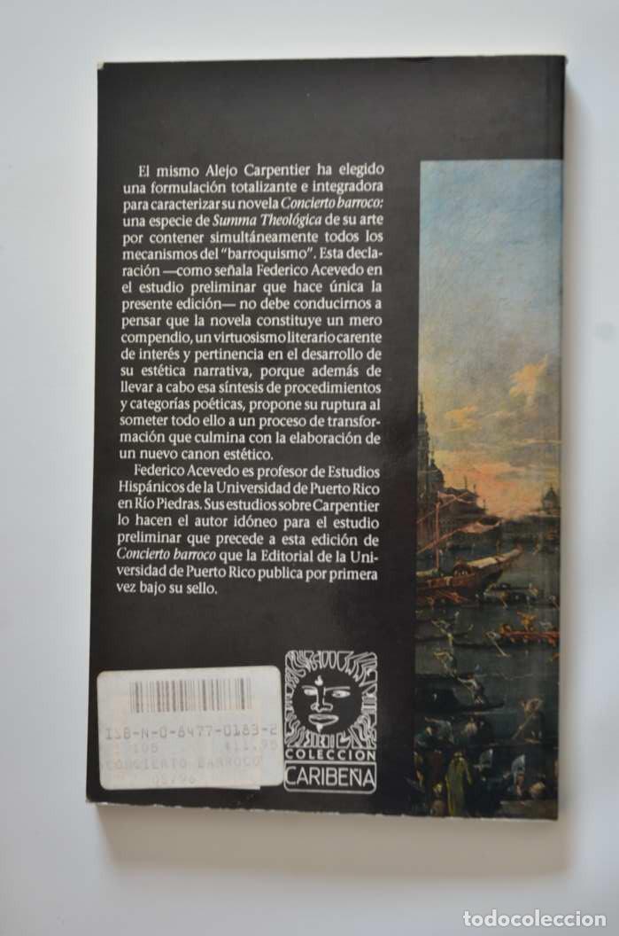 Libros: Concierto barroco - CARPENTIER, Alejo - Foto 3