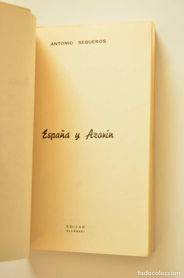 Libros: Espa&ntilde;a y Azor&iacute;n - SEQUEROS, AntonioDedicatoria aut&oacute;grafa del autor - Foto 3