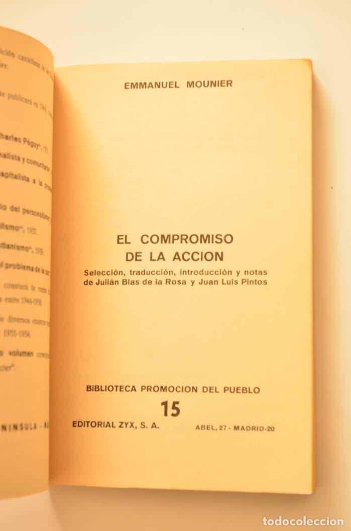 Libros: El compromiso de la acci&oacute;n - MOUNIER, Emmanuel - Foto 2