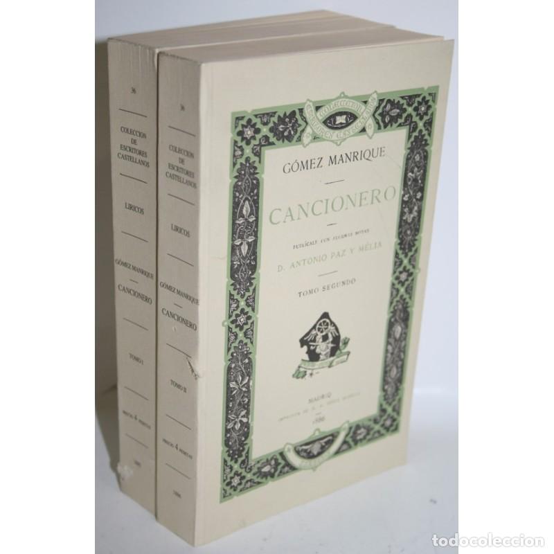 Libros: CANCIONERO. 2 TOMOS - G&Oacute;MEZ MANRIQUE - Foto 1