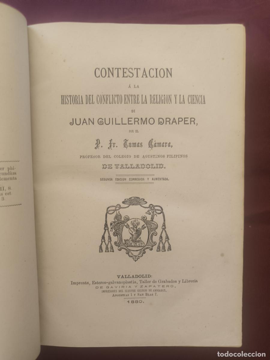 Libros: Contestaci&oacute;n &aacute; la Historia del conflicto entre la Religi&oacute;n y la Ciencia de Don Juan Guillermo Draper