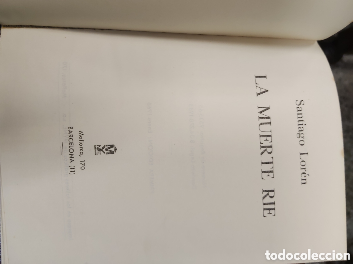 Libros: La muerte r&iacute;e SANTIAGO LOREN - Foto 2