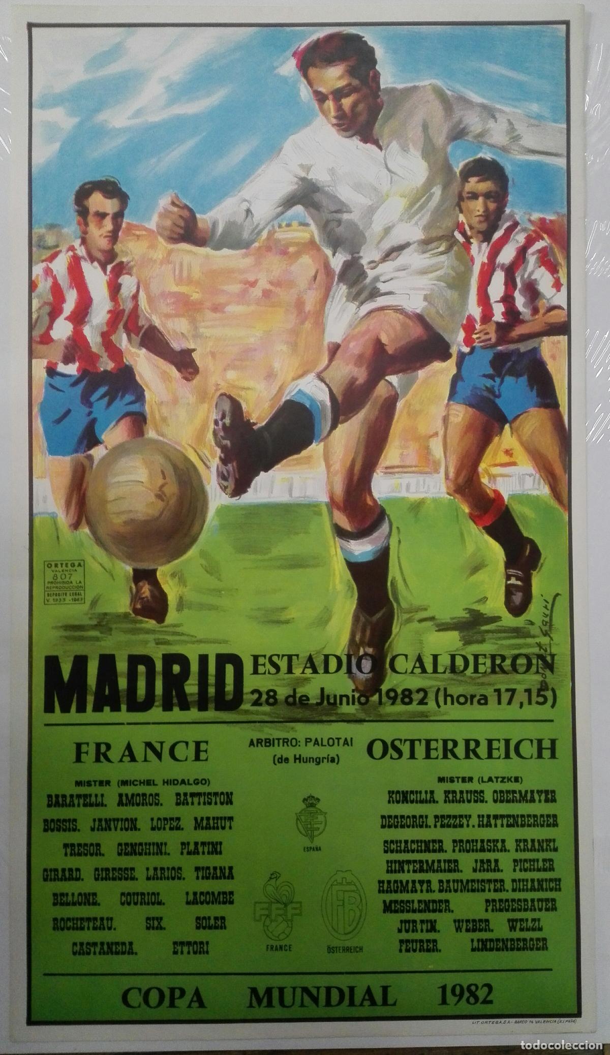 Libros: CARTEL FUTBOL COPA MUNDIAL 1982. FRANCE - OSTERREICH.