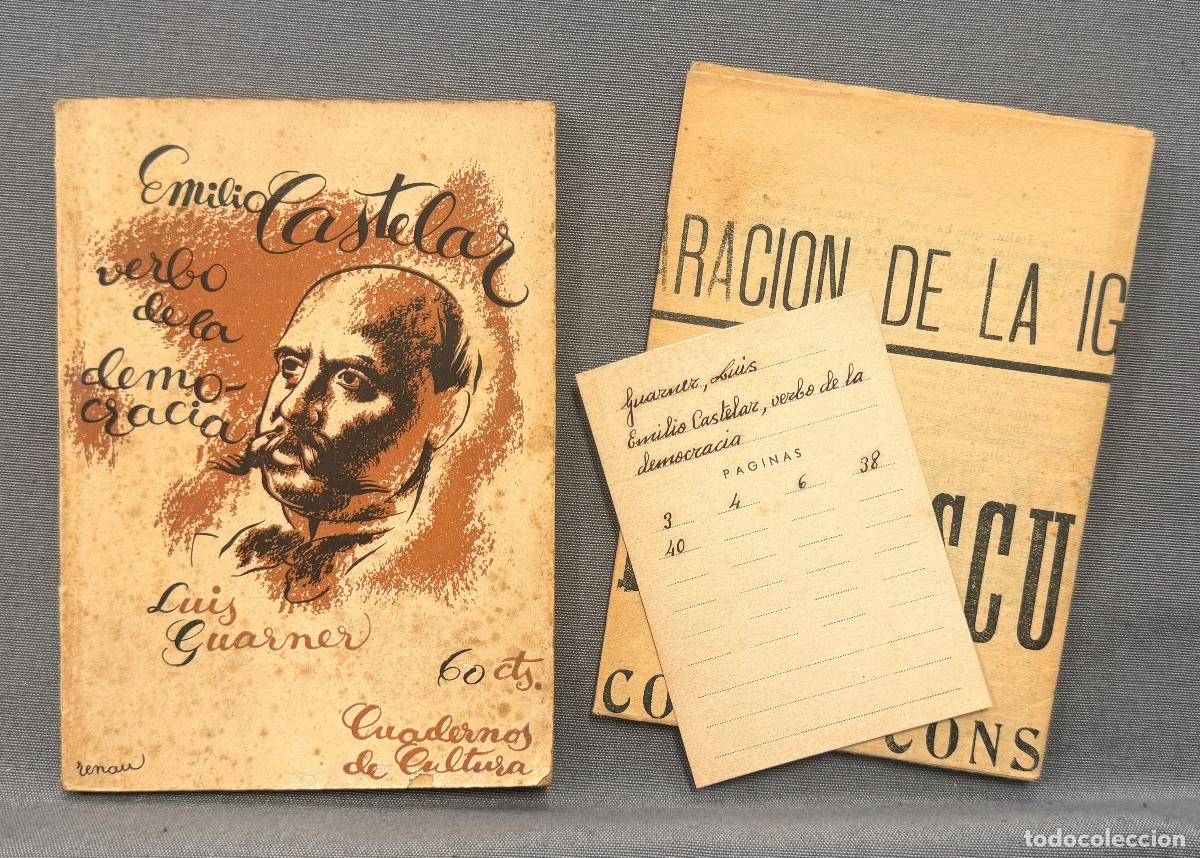 B&uuml;cher: VERBO DE LA DEMOCRACIA (Notas Biogr&aacute;ficas). - CASTELAR, EMILIO.