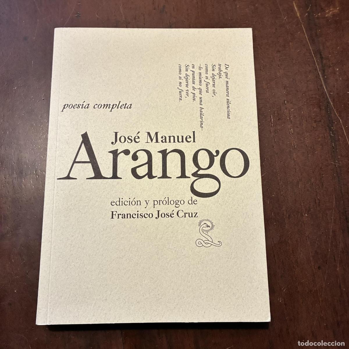 Libros: Poes&iacute;a completa - Jos&eacute; Manuel Arango
