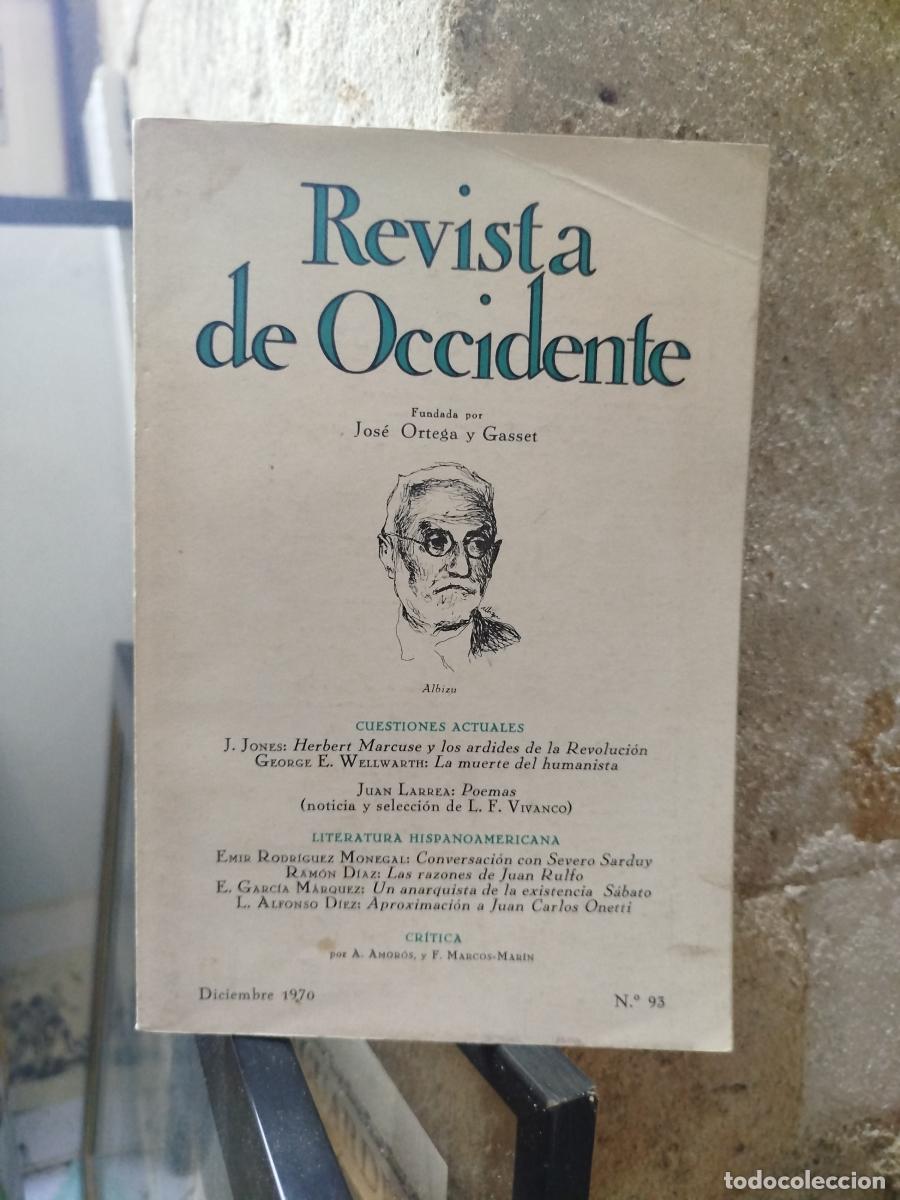 books: Revista de Occidente. Diciembre 1970. N&ordm; 93. Cuestiones actuales. Literatura hispanoamericana. Cr&iacute;ti