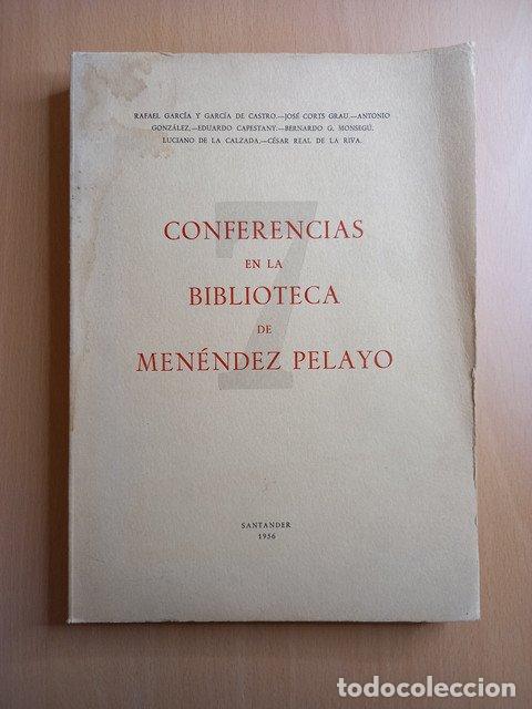Libri di seconda mano: Conferencias en la Biblioteca de Men&eacute;ndez Pelayo - Vv.aa.