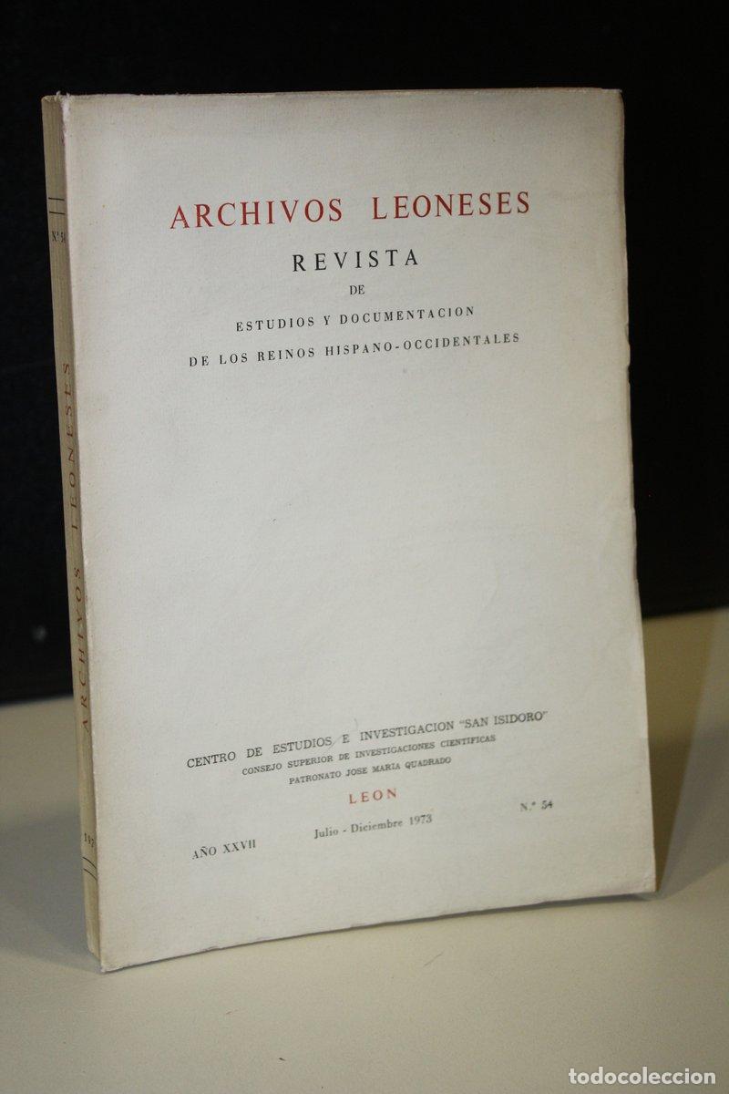 books: Archivos Leoneses. A&ntilde;o XXVII. Julio-Diciembre 1973, N&ordm; 54. - Vv.aa.