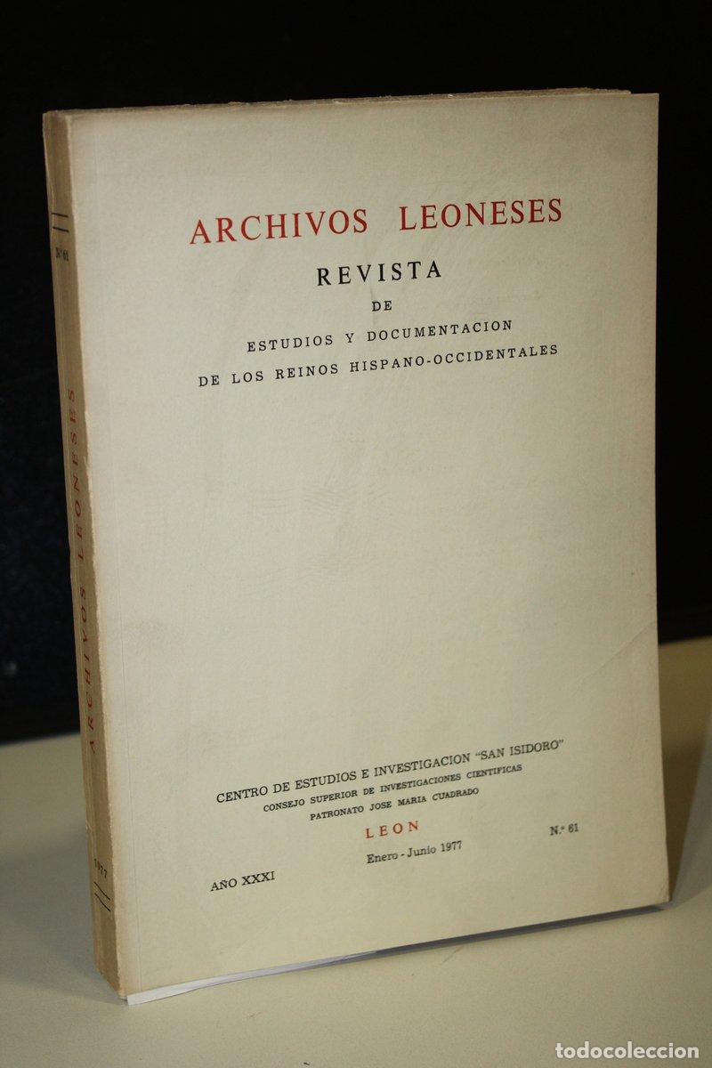 books: Archivos Leoneses. A&ntilde;o XXXI. Enero-Junio 1977, N&ordm; 61. - Vv.aa.