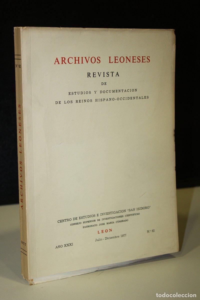 books: Archivos Leoneses. A&ntilde;o XXXI. Julio-Diciembre 1977, N&ordm; 62. - Vv.aa.
