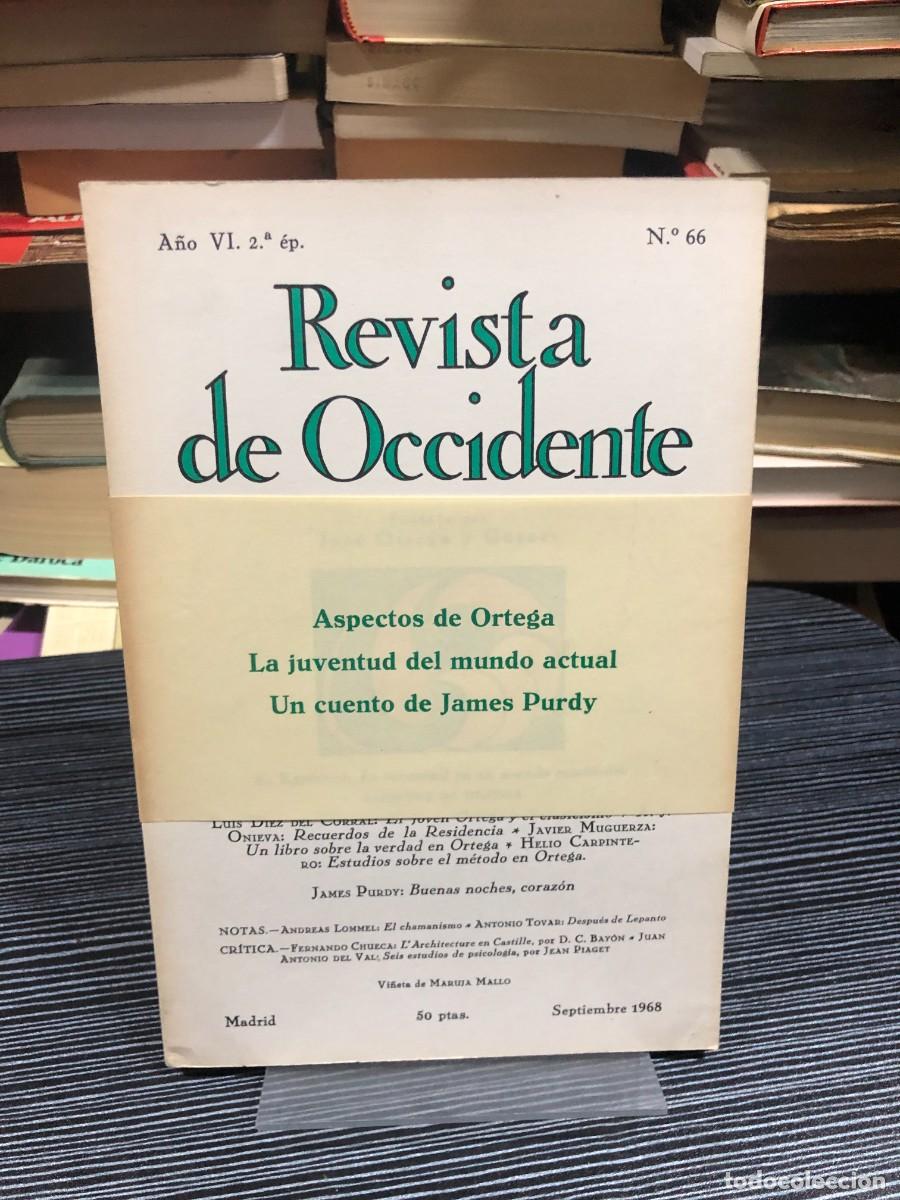 Libros: Revista de Occidente (N.&ordm; 66, Septiembre 1968) Varios autores (Faja: Aspectos de Ortega / Cuento de