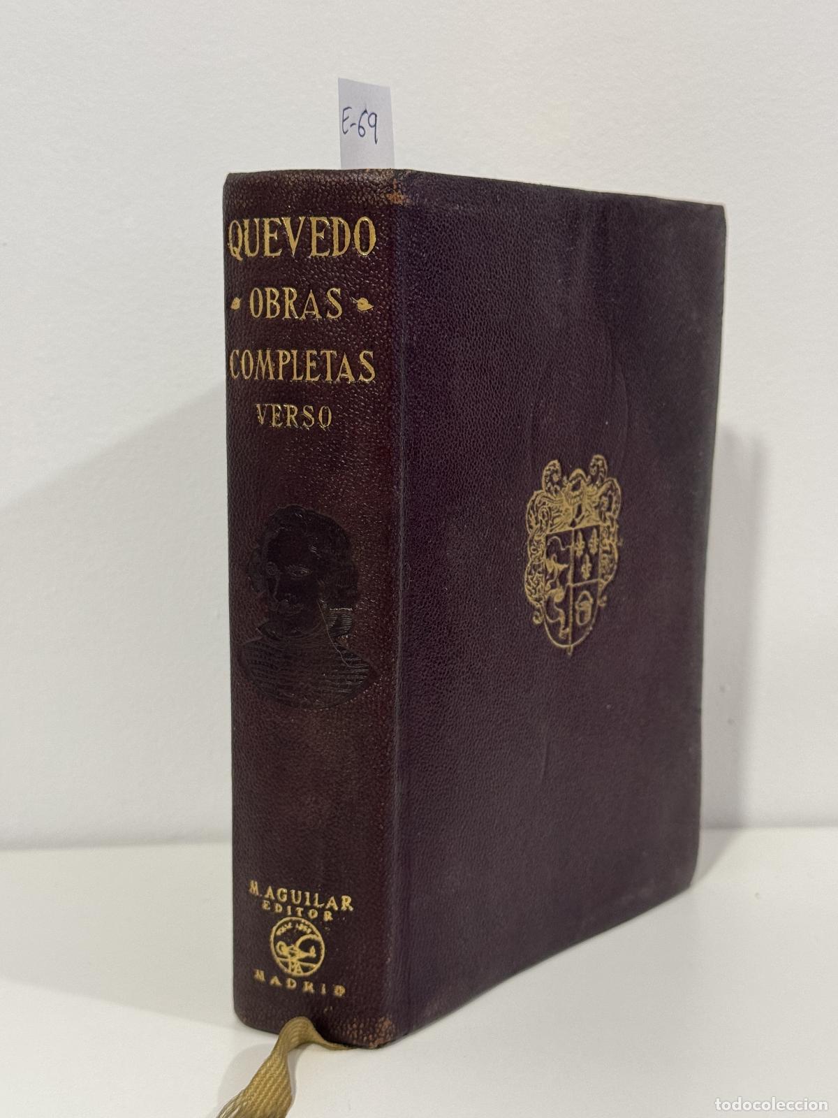 Libros: de QUEVEDO VILLEGAS, Francisco. - Obras Completas. Versos.
