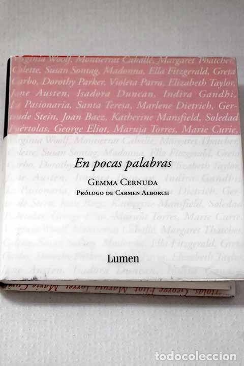 Libros: En pocas palabras: : Lumen.