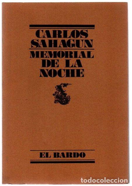 Libros: Memorial de la noche - Sahag&uacute;n, Carlos