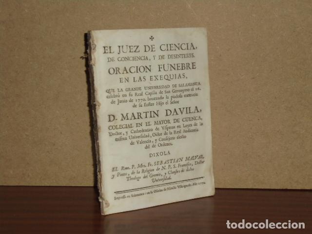 Libri di seconda mano: ORACION FUNEBRE EN LAS EXEQUIAS, QUE LA GRANDE UNIVERSIDAD DE SALAMANCA CELEBRO EN SU REAL CAPILLA D