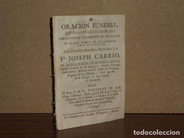 B&uuml;cher: ORACION FUNEBRE, QUE EN LAS EXEQUIAS CELEBRADAS POR LA GRANDE UNIVERSIDAD DE SALAMANCA EN SU REAL CA