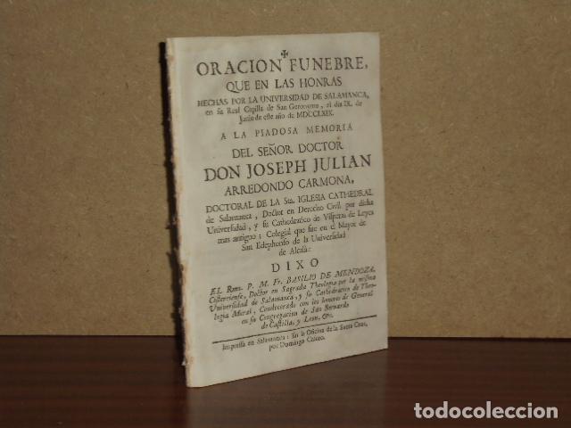 B&uuml;cher: ORACION FUNEBRE, QUE EN LAS HONRAS HECHAS POR LA UNIVERSIDAD DE SALAMANCA, EN SU REAL CAPILLA DE SAN