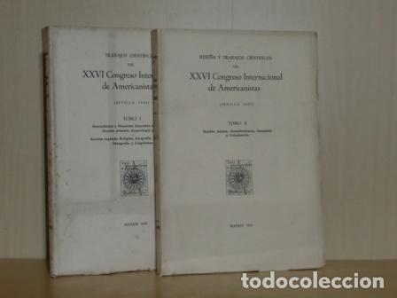 Livros em segunda m&atilde;o: RESE&Ntilde;A Y TRABAJOS CIENT&Iacute;FICOS DEL XXVI CONGRESO INTERNACIONAL DE AMERICANISTAS - Sevilla 1935 - Tomo