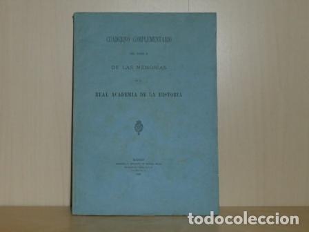 Libri di seconda mano: CUADERNO DEL TOMO X DE LAS MEMORIAS DE LA REAL ACADEMIA DE LA HISTORIA - VV. AA.