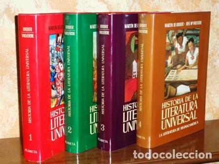 B&uuml;cher: HISTORIA DE LA LITERATURA UNIVERSAL - 4 TOMOS - Riquer, Mart&iacute;n de - Jos&eacute; Mar&iacute;a Valverde