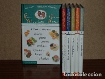 Libros: ESCUELA DE COCINA Y DE LA BUENA MESA - 6 TOMOS - VV. AA. - Karlos Argui&ntilde;ano - Juan Mari Arzak - Patx