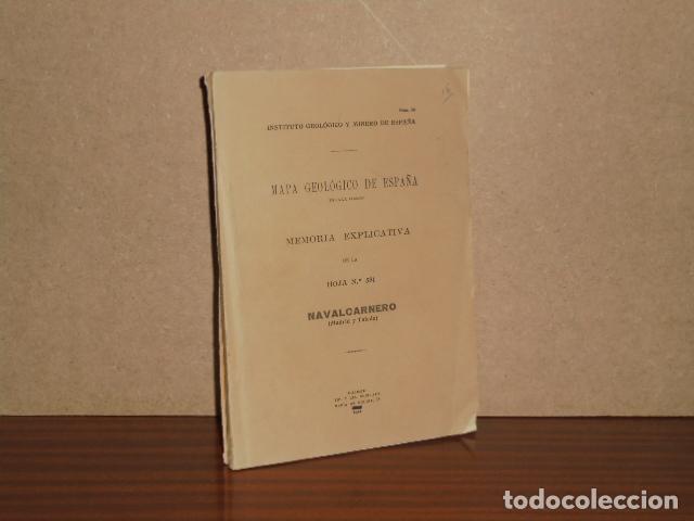 Libri di seconda mano: MAPA GEOL&Oacute;GICO DE ESPA&Ntilde;A - MEMORIA EXPLICATIVA DE LA HOJA N&ordm; 581 - NAVALCARNERO (Madrid y Toledo) -