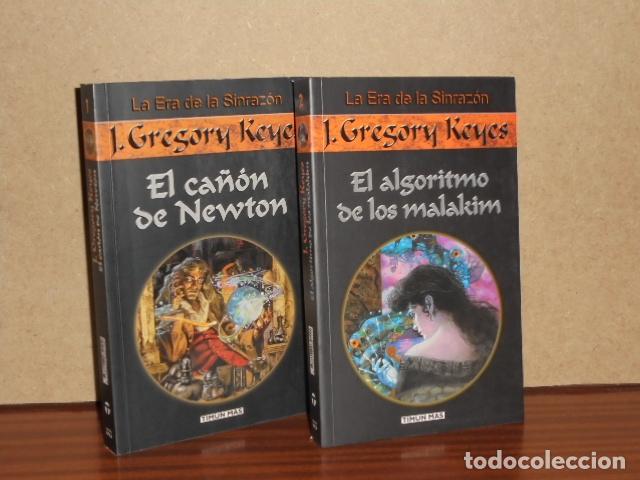 Livros em segunda m&atilde;o: LA ERA DE LA SINRAZ&Oacute;N 1 y 2 - El ca&ntilde;&oacute;n de Newton - El algoritmo de los malakim - Keyes, J. Gregory