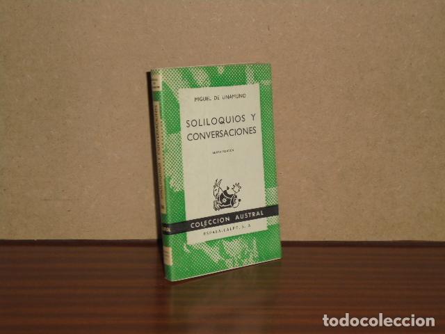 Libros: SOLILOQUIOS Y CONVERSACIONES - Unamuno, Miguel de - Foto 1