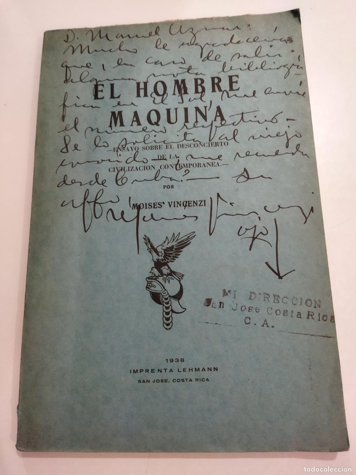 books: EL HOMBRE MAQUINA. ENSAYO SOBRE EL DESCONCIERTO DE LA CIVILIZACION CONTEMPORANEA. - VINCENZI, MOISES