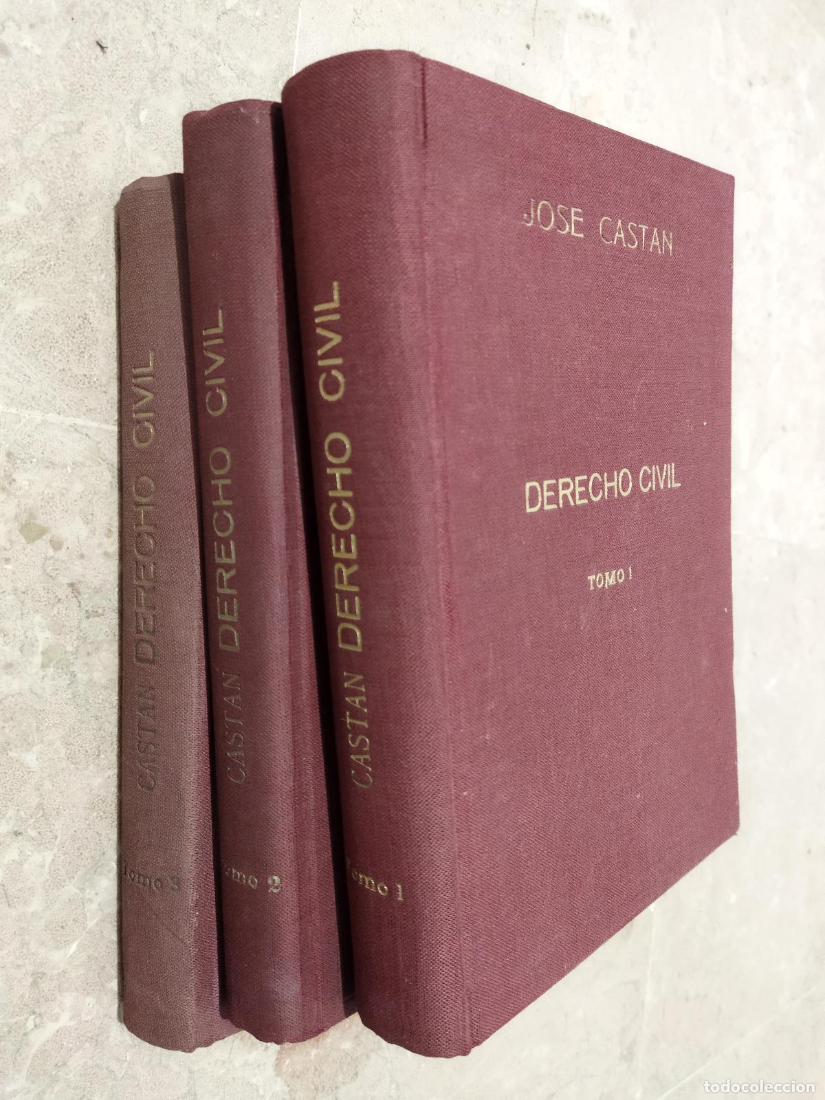 Libri di seconda mano: DERECHO CIVIL. TOMOS 1, 2, 3. TERCERA EDICION REFUNDIDA - CASTAN TOBE&Ntilde;AS, JOSE