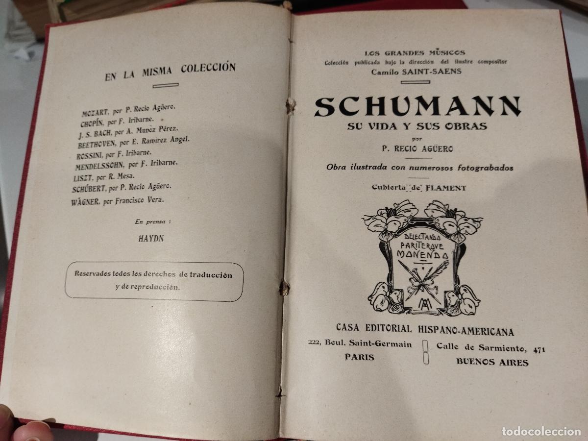 Libri di seconda mano: SCHUMANN. SU VIDA Y SUS OBRAS. - RECIO AGUERO, PEDRO