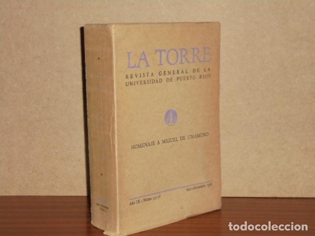 Libros: LA TORRE - HOMENAJE A MIGUEL DE UNAMUNO - VV. AA.