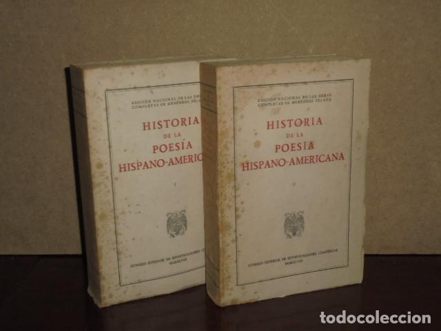 Libri di seconda mano: HISTORIA DE LA POES&Iacute;A HISPANO-AMERICANA I y II (Dos tomos) - Men&eacute;ndez Pelayo, Marcelino
