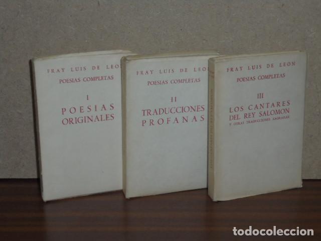 Libri di seconda mano: POES&Iacute;AS COMPLETAS I - II - III (Tres tomos) - Fray Luis de Le&oacute;n