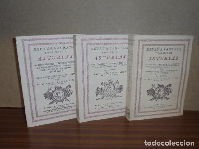 Libri di seconda mano: ESPA&Ntilde;A SAGRADA - ASTURIAS - 3 TOMOS (Edici&oacute;n facs&iacute;mil) - Risco, Manuel