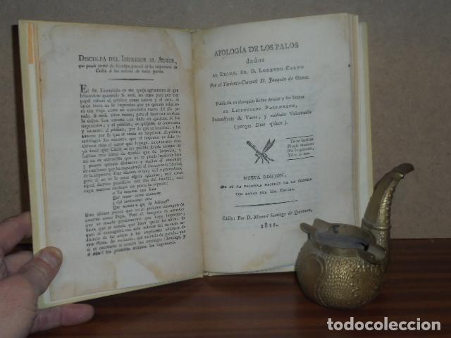 Livros em segunda m&atilde;o: APOLOG&Iacute;A DE LOS PALOS DADOS AL EXCMO. SR. D. LORENZO CALVO POR EL TENIENTE-CORONEL D. JOAQUIN DE OSM
