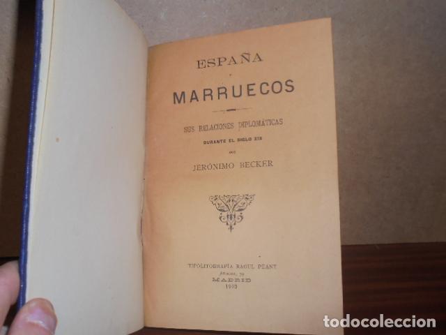 Libri di seconda mano: ESPA&Ntilde;A Y MARRUECOS - SUS RELACIONES DIPLOM&Aacute;TICAS DURANTE EL SIGLO XIX - Becker, Jer&oacute;nimo