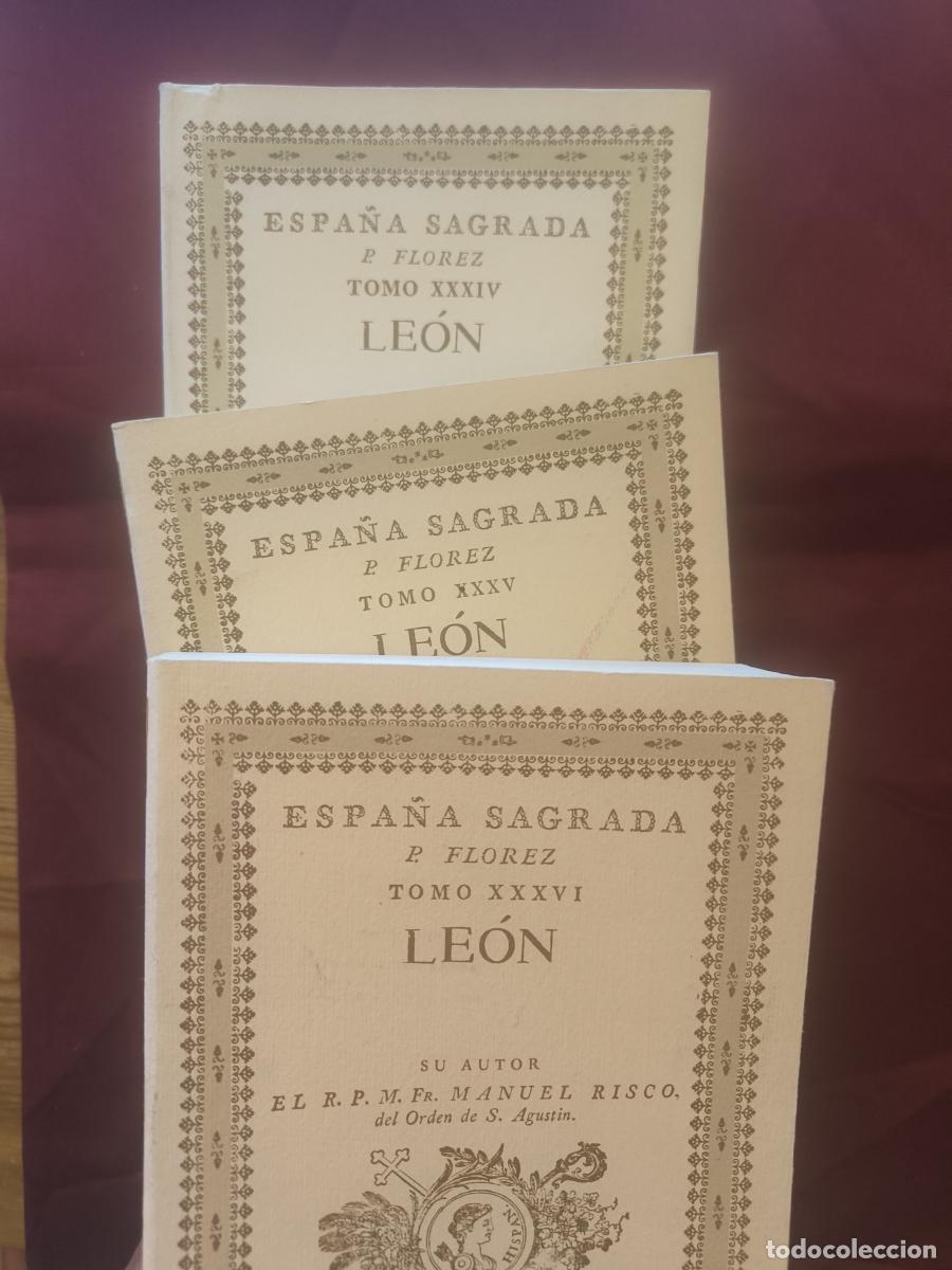 Libros: Espa&ntilde;a Sagrada. Tomos 34, 35 y 36 dedicados a Le&oacute;n- - Risco, Manuel - Foto 1