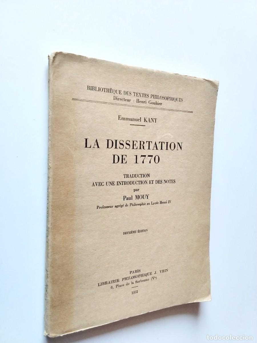Emmanuel Kant - La Dissertation de 1770