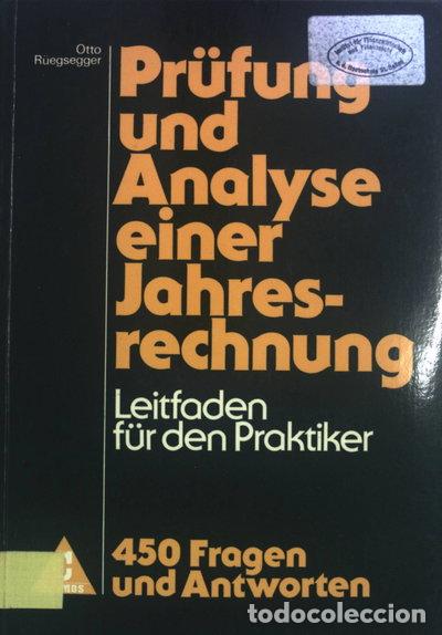 Libros: Pr&uuml;fung und Analyse einer Jahresrechnung- 9783856210441