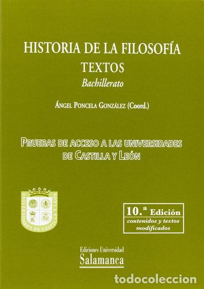 Livres: Historia de la Filosof&iacute;a. Textos. Bachillerato- 9788490124369