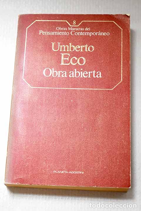 Livres: Obra abierta: Eco, Umberto.- Eco, Umberto