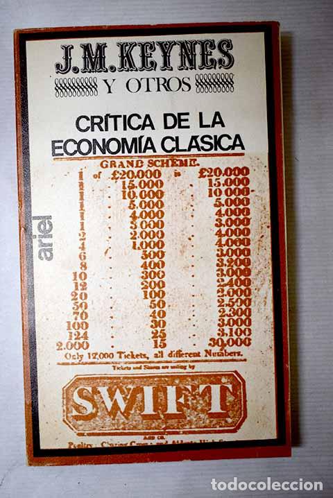 Libros: Cr&iacute;tica de la econom&iacute;a cl&aacute;sica.- Keynes, John Maynard