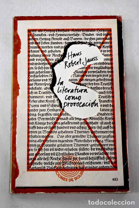 books: La literatura como provocaci&oacute;n.- Jauss, Hans Robert